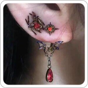 Goth Spider Earring Set